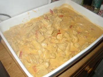 Flambiertes und Überbackenes Putengeschnetzeltes - Rezept - Bild Nr. 3