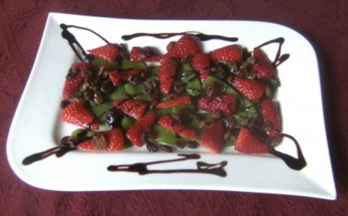 Zuckerschoten - Erdbeer - Salat - Rezept
