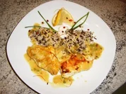 Rezept: Steinbeiรer mit Wildreis Steinbeiรer mit Wildreis - Rezept