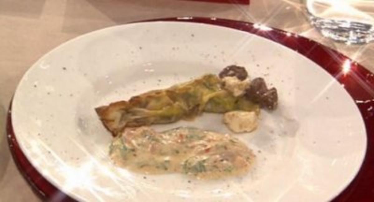 Börek-Zigarre vom Lamm und Schafskäse mit Dipp à la Steffen Henssler - Rezept
