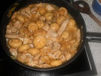 Pilz-Schweinefleisch-Pfanne - Rezept - Bild Nr. 4