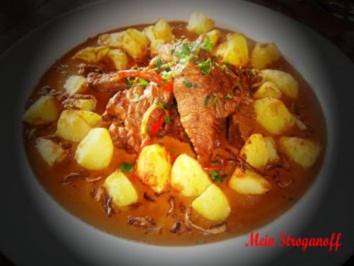 Bilder für Rinderfilet - Stroganoff - Flammbée - Rezept