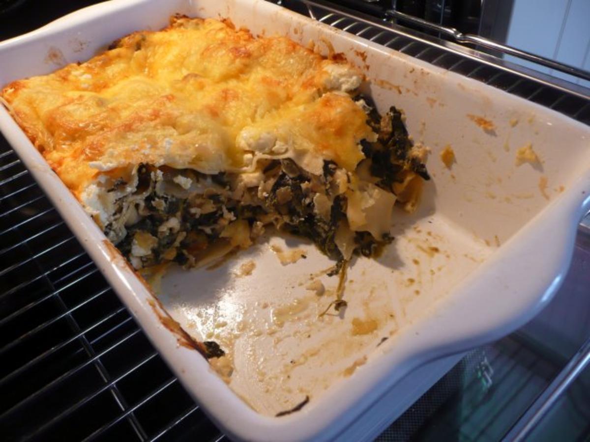 Gratin - Lasagne mit Spinat und Schafskäse - Rezept - kochbar.de