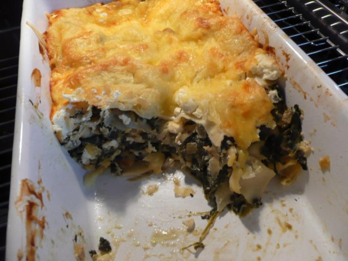 Gratin Lasagne mit Spinat und Schafskäse - einfach - von chrissi720