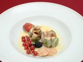 Marillen-Zabaione mit gratinierten Feigen - Rezept