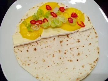 Rezept: Snack: Quesadilla afrutado Bild Nr. 3 Snack: Quesadilla afrutado - Rezept - Bild Nr. 3