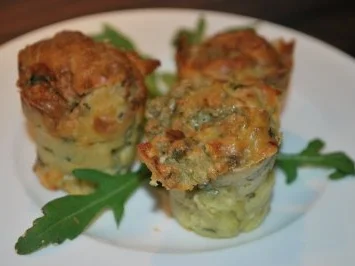 Ziegenkäse-Rucola-Mini-Muffins - Rezept