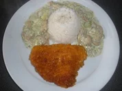 Schnitzelchen mit Pilz-Schmorgurken-Gemüse - Rezept