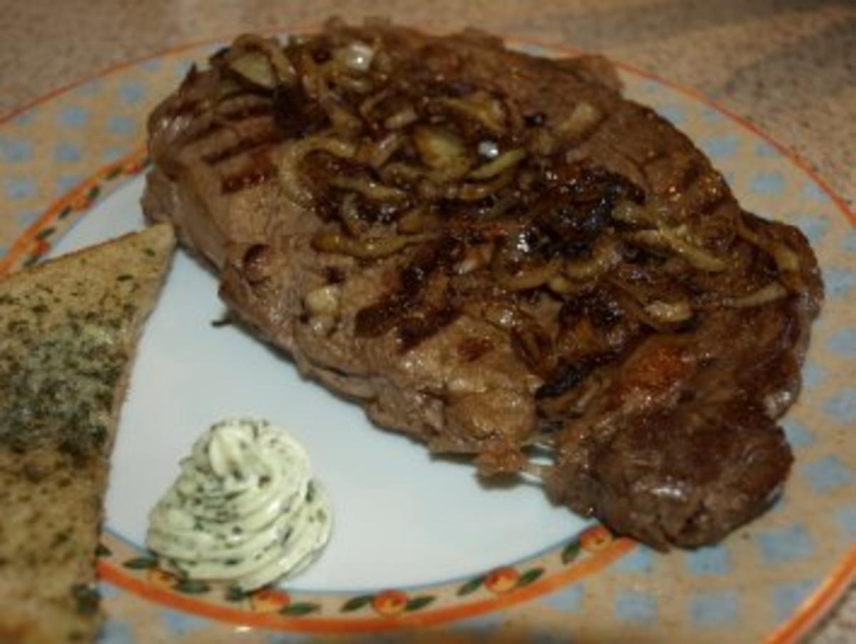 Entrecote mit Röstzwiebeln - Rezept mit Bild - kochbar.de