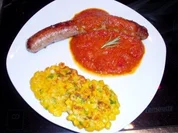 Fleisch: Bratwurst mit fruchtige Currysauce - Rezept