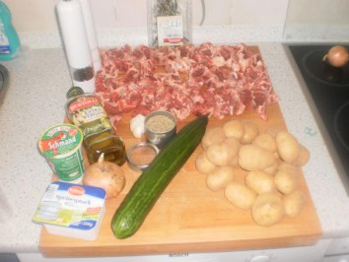 Lamm Koteletts ~ Bohnenpäckchen ~ Rosmarinkartoffeln ~ Dipp mit Knoblauch - Rezept - Bild Nr. 2