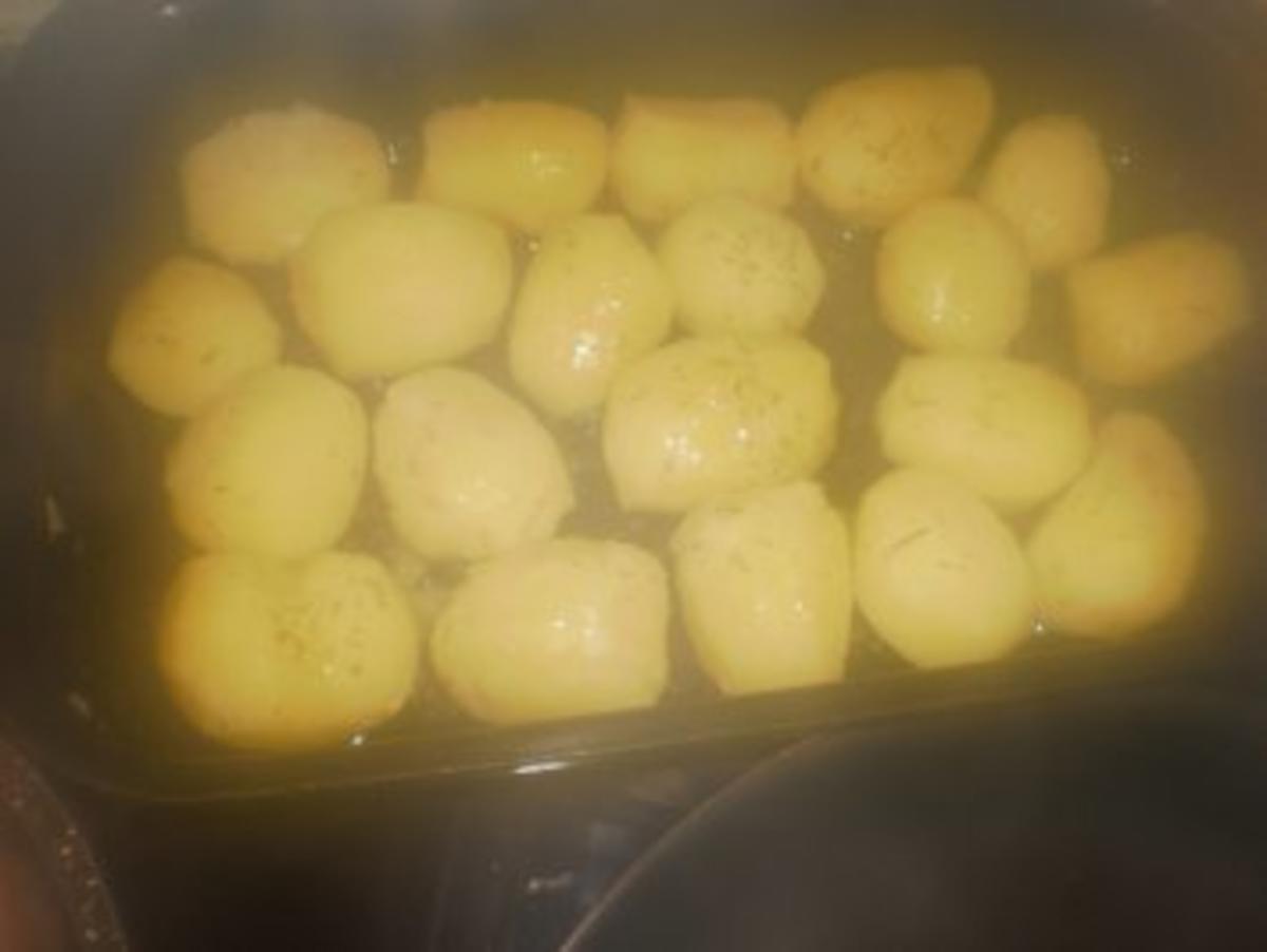 Lamm Koteletts ~ Bohnenpäckchen ~ Rosmarinkartoffeln ~ Dipp mit Knoblauch - Rezept - Bild Nr. 8