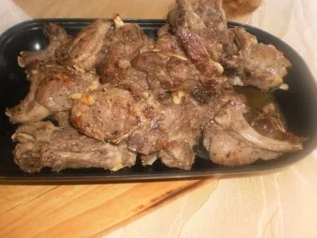 Rezept: Lamm Koteletts ~ Bohnenpäckchen ~ Rosmarinkartoffeln ~ Dipp mit Knoblauch Bild Nr. 13 Lamm Koteletts ~ Bohnenpäckchen ~ Rosmarinkartoffeln ~ Dipp mit Knoblauch - Rezept - Bild Nr. 13