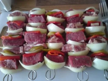 Rezept: Schaschlickspieße Bild Nr. 2 Schaschlickspieße - Rezept - Bild Nr. 2