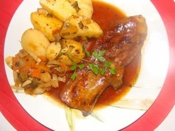 Rezept: Fleisch :-Schweinebauch in Biersauce- Fleisch :-Schweinebauch in Biersauce- - Rezept