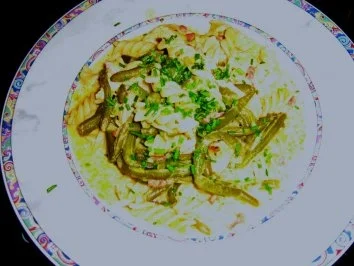 Bohnen-Nudelpfanne mit Putenbrust - Rezept