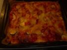 Pizza mit Käsefondue überbacken - Rezept