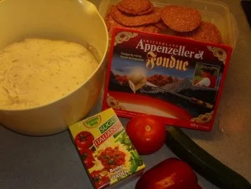 Rezept: Pizza mit Käsefondue überbacken Bild Nr. 2 Pizza mit Käsefondue überbacken - Rezept - Bild Nr. 2
