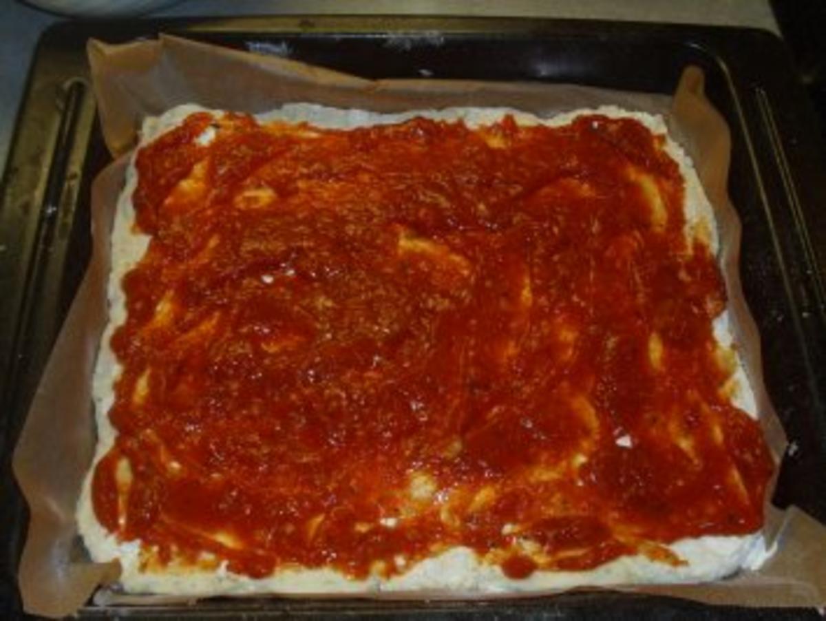 Pizza mit Käsefondue überbacken - Rezept - Bild Nr. 4