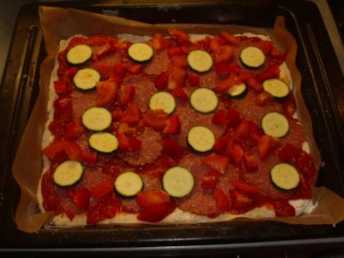 Pizza mit Käsefondue überbacken - Rezept - Bild Nr. 5