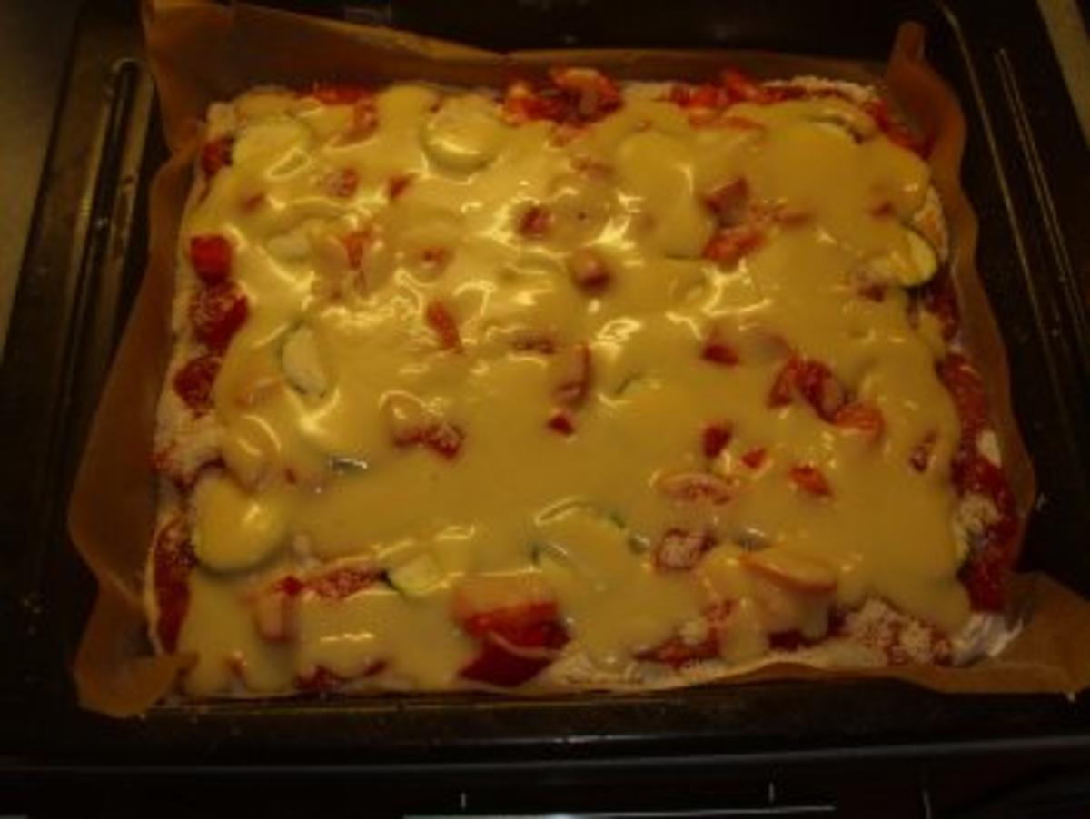 Pizza mit Käsefondue überbacken - Rezept - Bild Nr. 6
