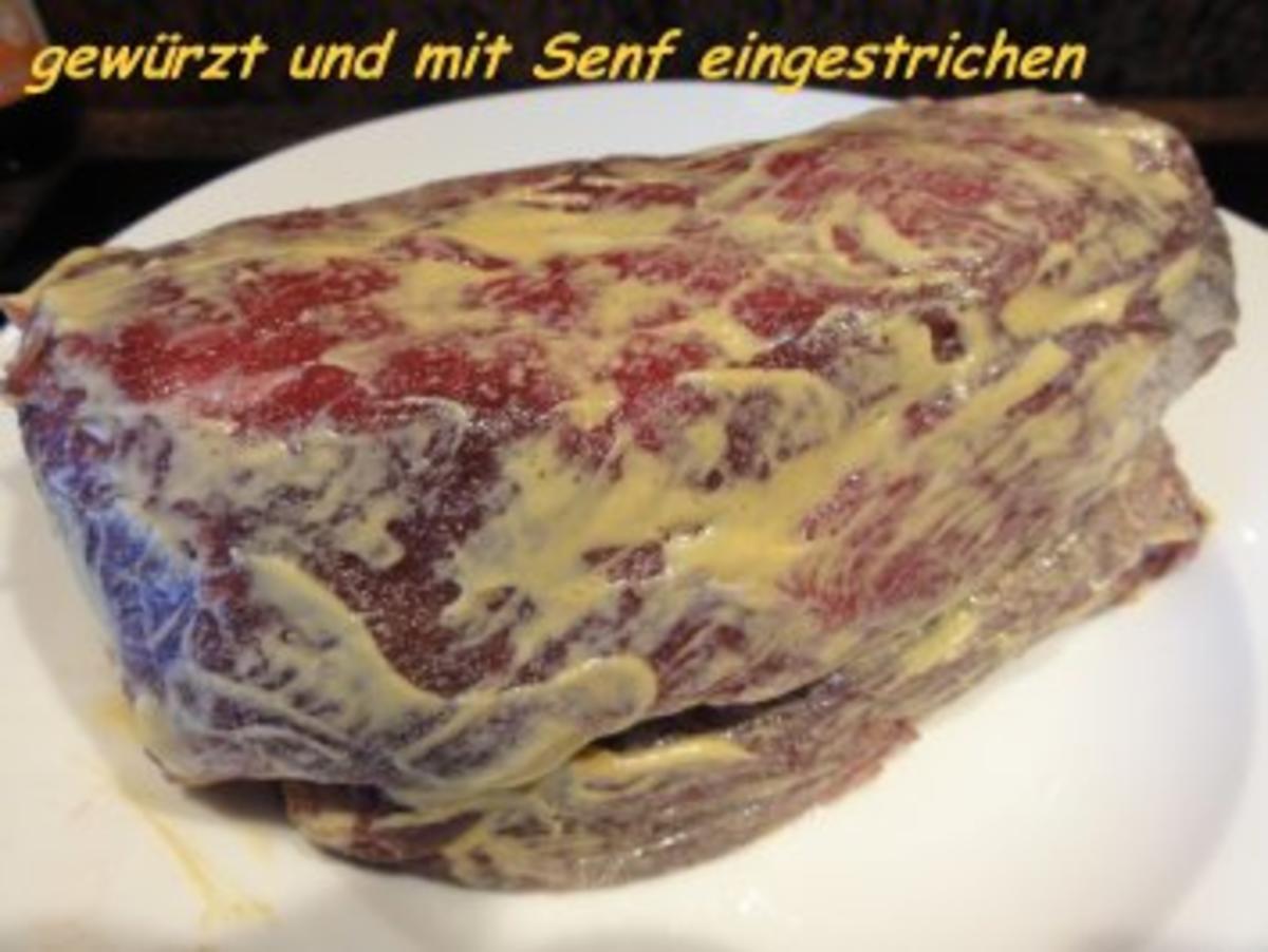 Fleisch:   RINDERBRATEN an Rotweinsauce - Rezept - Bild Nr. 3