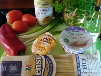 Fettuccine mit bunter Käsesauce - Rezept - Bild Nr. 2