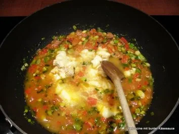 Fettuccine mit bunter Käsesauce - Rezept - Bild Nr. 5