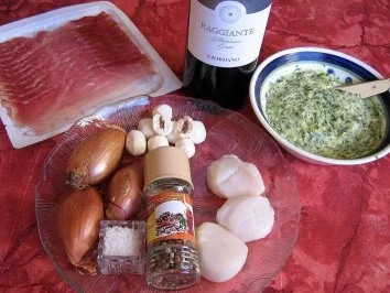 Rezept: Jakobsmuscheln auf Rotweinschalotten... Bild Nr. 2 Jakobsmuscheln auf Rotweinschalotten... - Rezept - Bild Nr. 2