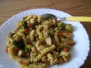 Resteverwertung die Zweite: Nudel-Gemüsepfanne mit Hähnchenfleisch - Rezept