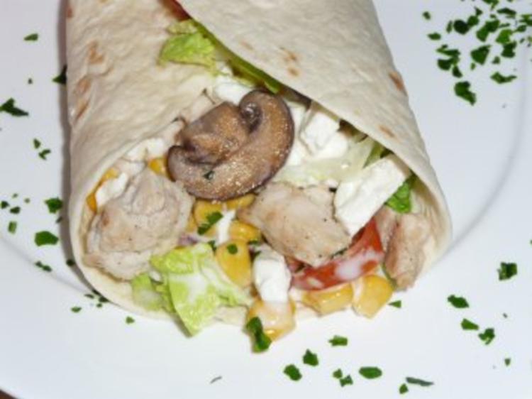 Wraps Mit Feta Und Ha Hnchen Salat Rezepte Kochbar De