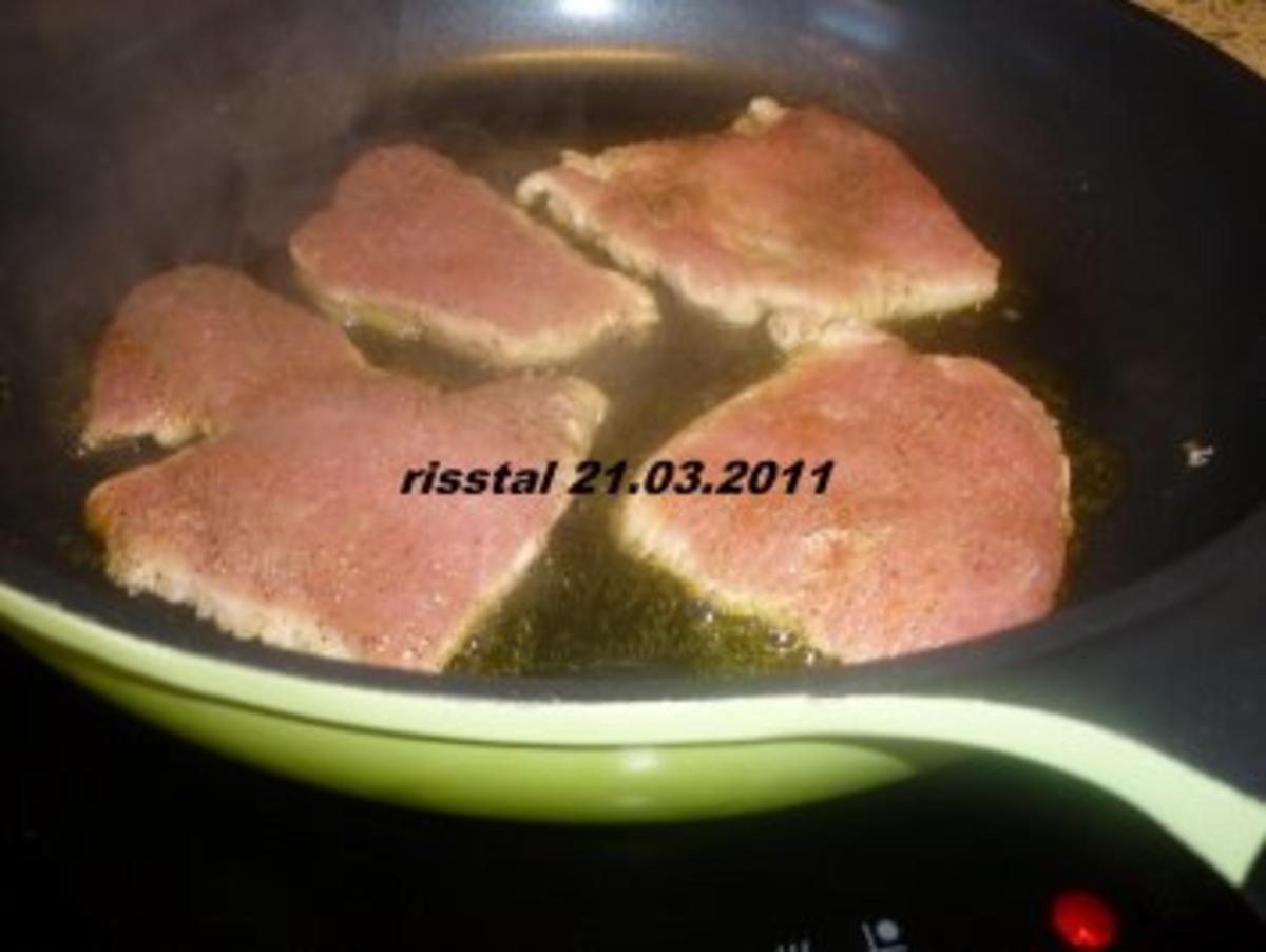Putenschnitzel mit Zwiebel - Käsepüree  überbacken - Rezept - Bild Nr. 3