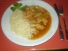 Putengeschnetzeltes mit Ananas und Reisnudeln - Rezept
