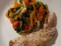 Wolfsbarsch mit Frühlingsgemüse - Rezept