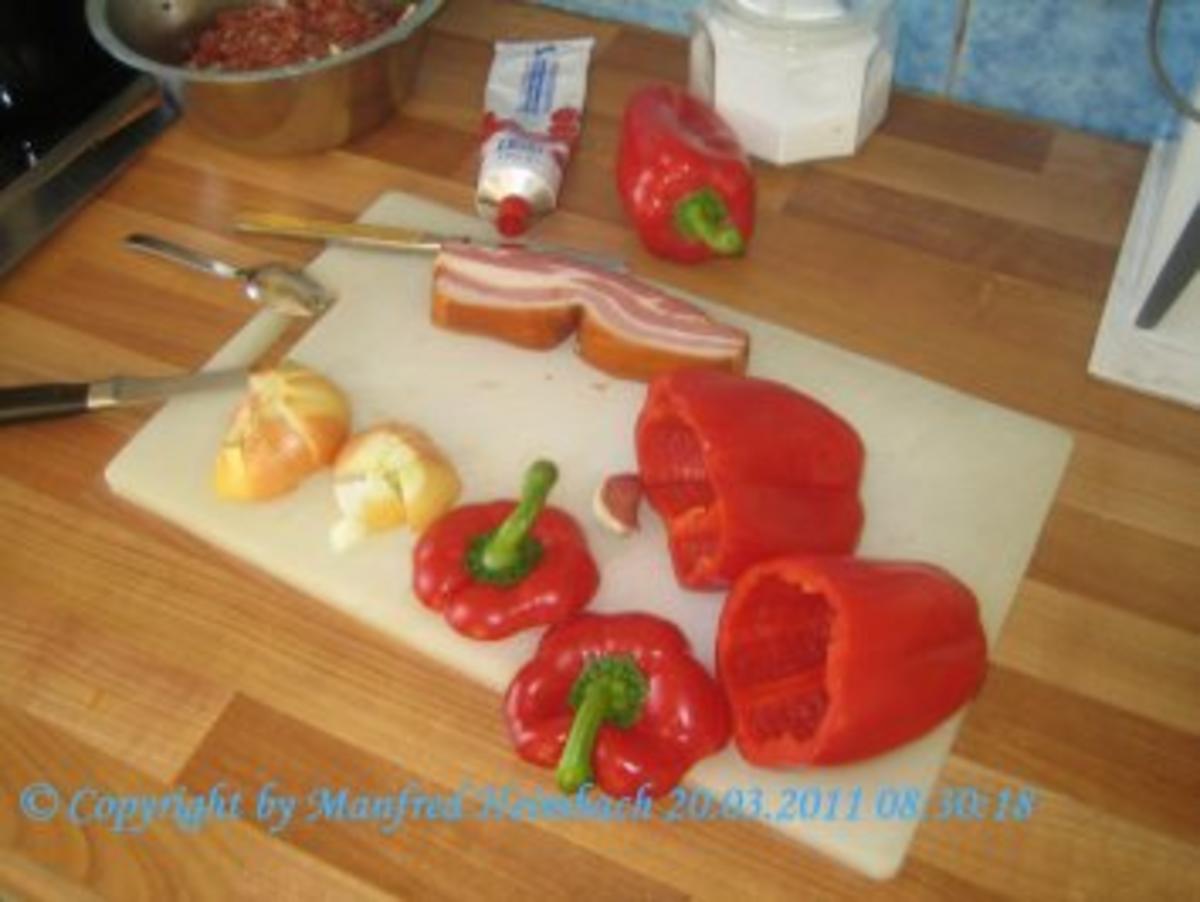 Fleisch – Spicy filled red Pepper with beef  - feurig gefüllte Paprikaschote mit Hackfleis - Rezept - Bild Nr. 4