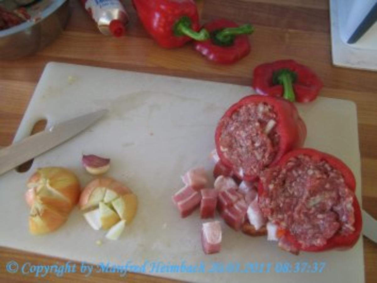 Fleisch – Spicy filled red Pepper with beef  - feurig gefüllte Paprikaschote mit Hackfleis - Rezept - Bild Nr. 3