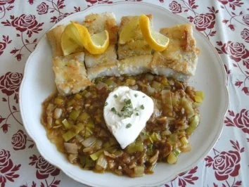 Rezept: Hauptmenü - Lachs mit Lauch / Porree Beilage von Kochmamma Hauptmenü - Lachs mit Lauch / Porree Beilage von Kochmamma - Rezept