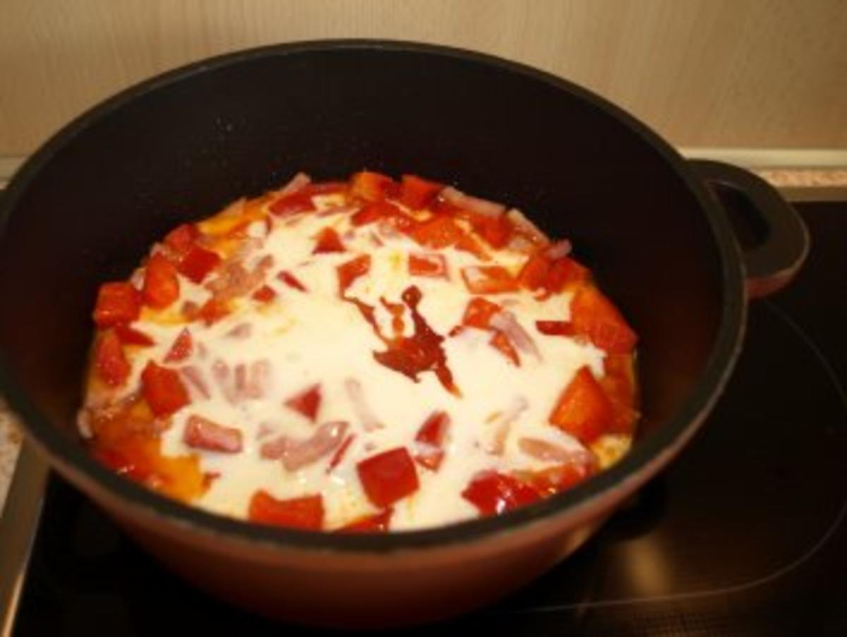 Fusilli mit Paprika-Sahnesoße - Rezept - Bild Nr. 5