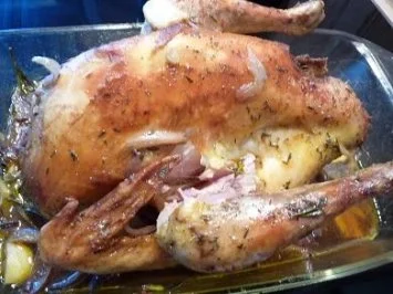 Rezept: Perlhuhn an Rosmarinkartöffelchen mit Pfifferling-Böhnchen Bild Nr. 11 Perlhuhn an Rosmarinkartöffelchen mit Pfifferling-Böhnchen - Rezept - Bild Nr. 11