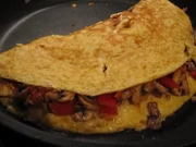 Eieromelette mit Gemüse-Käse-Füllung - Rezept