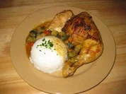 Hähnchen-Zweierlei.... auf Zucchini-Paprika-Gemüse - Rezept