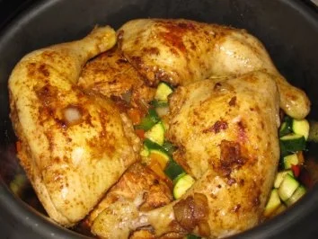 Rezept: Hähnchen-Zweierlei.... auf Zucchini-Paprika-Gemüse Bild Nr. 10 Hähnchen-Zweierlei.... auf Zucchini-Paprika-Gemüse - Rezept - Bild Nr. 10