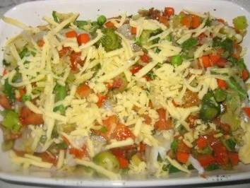 Seelachs mit Gemüse überbacken - Rezept - Bild Nr. 4