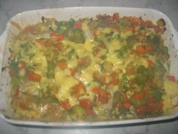 Seelachs mit Gemüse überbacken - Rezept - Bild Nr. 5