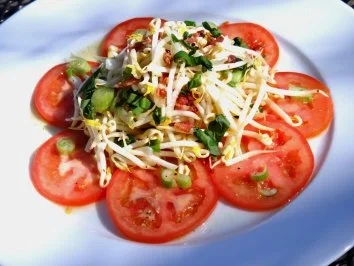 Bärlauch-Sojasprossensalat - Rezept