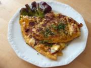 B: Omlett mit Kartoffeln und Wammerl = Bauchspeck - Rezept