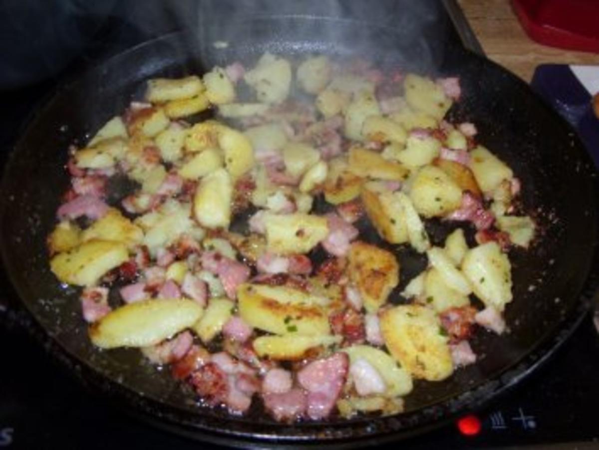 B: Omlett mit Kartoffeln und Wammerl = Bauchspeck - Rezept - Bild Nr. 3