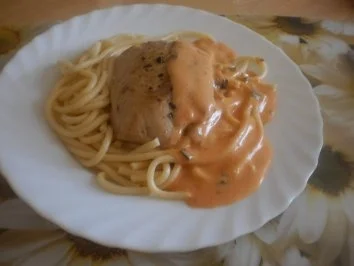 Rezept: Wildlachs auf Nudeln Wildlachs auf Nudeln - Rezept