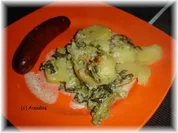 Hauptgericht deftig - Stängelkohl mit Mettenden - Rezept