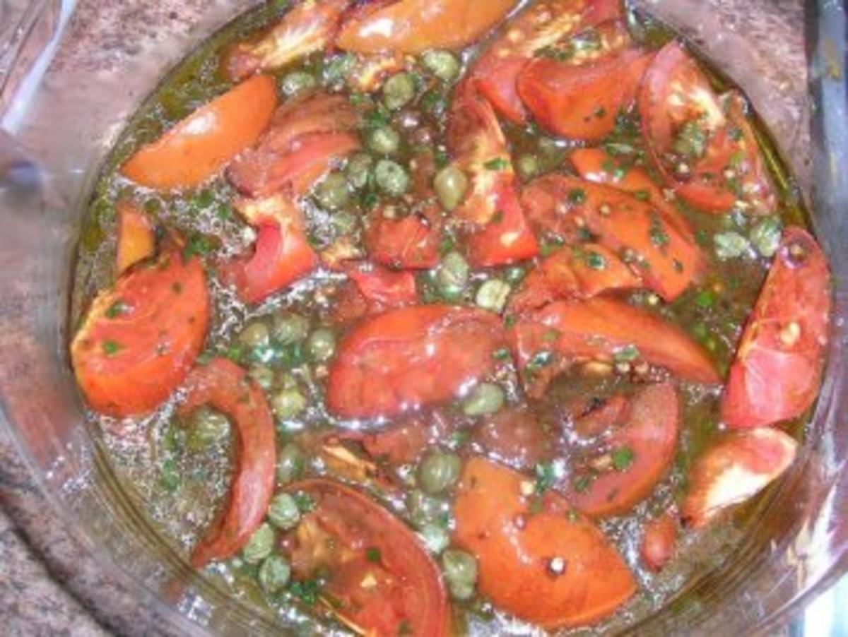 Tomatensalat italienisch  - z.B. als Beilage zu meinen Meeresfrüchte-Cannelloni - Rezept - Bild Nr. 5